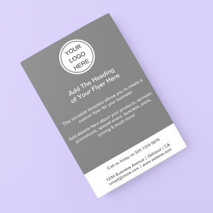 Flyer Logotipo comercial do promocional Cinza corporativ