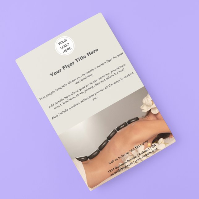 Flyer Logotipo comercial l Marketing Beaut Salon Spa (Criador carregado)