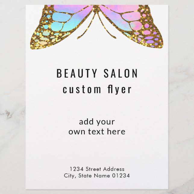 Flyer logotipo da borboleta grande (Frente)