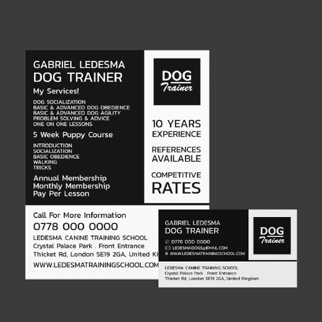 Flyer Logotipo da empresa, publicidade do treinador de c (Criador carregado)