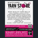 Flyer Logotipo da Loja de Yarn Rosa, Knitore, Loja de Ya<br><div class="desc">Logotipo da Loja de Yarn Rosa,  Knitting Store,  Folheto de Anúncios da Loja de Yarn na Loja de Cartão de visita.</div>