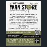 Flyer Logotipo da Loja de Yarn Verde, Knitore, Loja de Y<br><div class="desc">Logotipo da Loja de Fios Verdes,  Knitting Store,  Folheto de Anúncios da Loja de Fios pela Loja de Cartão de visita.</div>