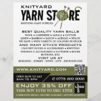 Logotipo da Loja de Yarn Verde, Knitore, Loja de Y