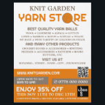 Flyer Logotipo da Loja Orange Yarn, Knitore, Loja Yarn<br><div class="desc">Logotipo da Loja de Yarn Laranja,  Knitting Store,  Folheto de Anúncios da Loja de Yarn na Loja de Cartão de visita.</div>