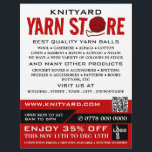 Flyer Logotipo da Loja Red Yarn, Knitore, Loja Yarn<br><div class="desc">Logotipo da Loja Red Yarn,  Knitting Store,  Folheto de Anúncios da Loja Yarn na Loja Cartão de visita.</div>