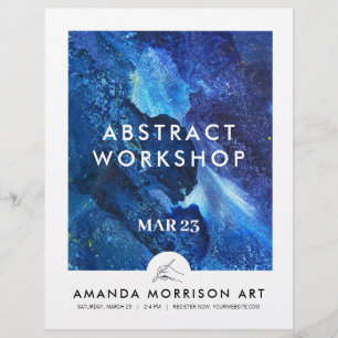 Flyer Logotipo da mão do pintor artístico moderno