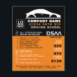 Flyer Logotipo de carro preto e branco, escola de conduç<br><div class="desc">Logotipo de carro preto-e-branco,  escola de condução,  guia de publicidade de instrutor da loja de Cartão de visita.</div>