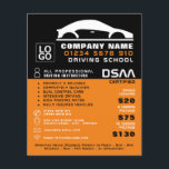 Flyer Logotipo de carro preto e branco, escola de conduç<br><div class="desc">Logotipo de carro preto-e-branco,  escola de condução,  guia de publicidade de instrutor da loja de Cartão de visita.</div>