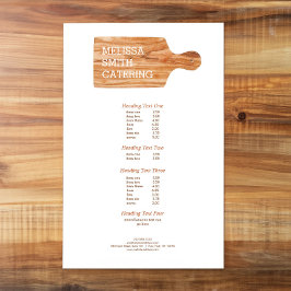 Flyer Logotipo de Chef de Corte de Aquarelas do Conselho