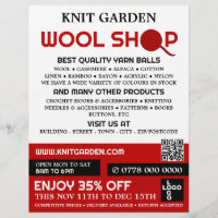 Logotipo de Compro da Lã Vermelha, Knitore Store,