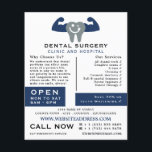 Flyer Logotipo de Dente Muscular, Odontologia, Publicida<br><div class="desc">Logotipo de Dente Muscular,  Odontologia,  Folheto Publicitário Dentista da Loja de Cartão de visita.</div>