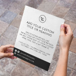 Flyer Logotipo de empresa personalizado minimalista limp<br><div class="desc">Esse passageiro moderno e minimalista seria excelente para as necessidades de sua empresa/promocional. Adicione facilmente seus próprios detalhes clicando na opção "personalizar".</div>