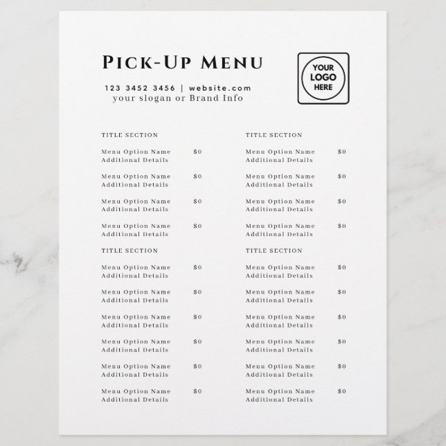 Flyer Logotipo de entrega de restaurante | Catering mini (Frente)