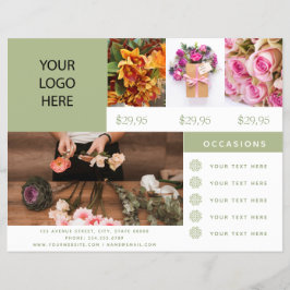 Flyer Logotipo de Foto para Empresas Florist