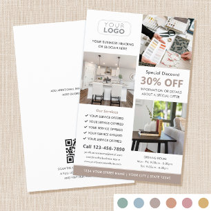 Flyer Logotipo de Foto Personalizado Profissional Bege M