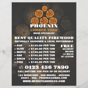 Flyer Logotipo de madeira, madeira/madeira/madre Adverti