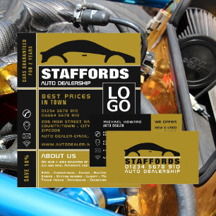 Flyer Logotipo do carro, anúncio de alerta automático