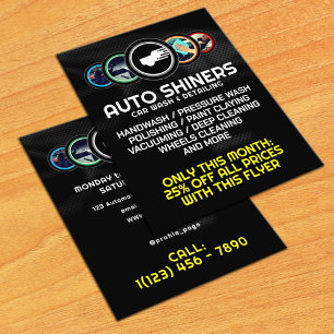 Flyer Logotipo do carro com detalhes para automóveis