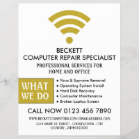 Logotipo Dourado Wi-Fi, Anúncio especialista em re