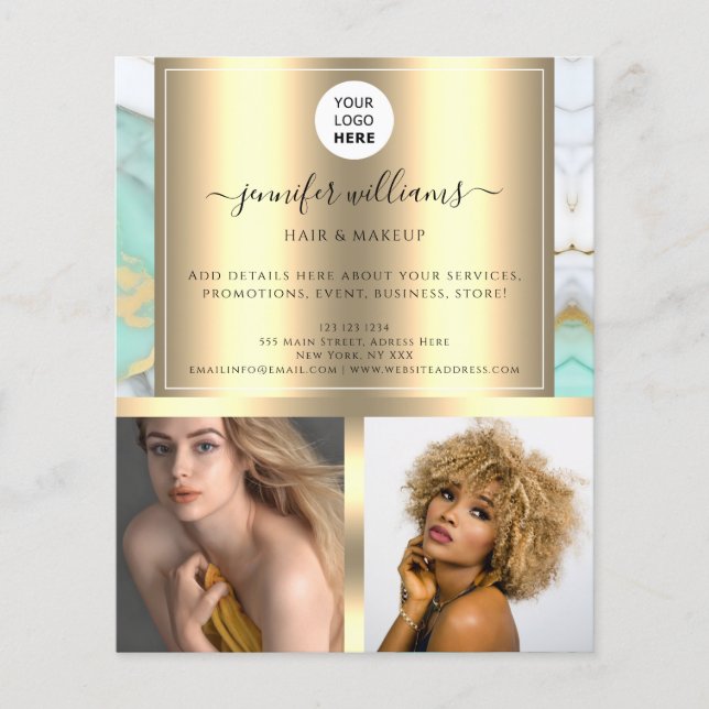 Flyer Logotipo Fotográfico QR Promocional de código Dour (Frente)