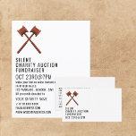 Flyer Logotipo Gavels, Evento de Leilão de Caridade Sile<br><div class="desc">Panfleto de Anúncio do Evento de Leilão de Caridade Silenciosa Gavels Logo pela The Business Card Store.</div>