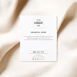 Flyer Logotipo Mínimo de Marketing de Negócio Preto<br><div class="desc">Simples passageiro de negócios.</div>
