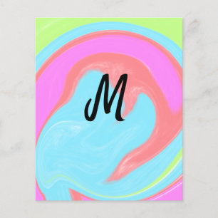 Flyer logotipo monograma simples e mínimo personalizado