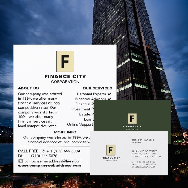 Flyer Logotipo personalizado, anúncio comercial e financ (Criador carregado)