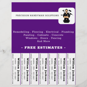 Flyer logotipo personalizado de construção de homem habi