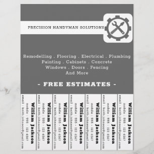 Flyer logotipo personalizado de construção de homem habi