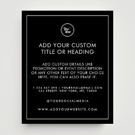 Flyer Logotipo Personalizado de Empresa Preto com Moldur