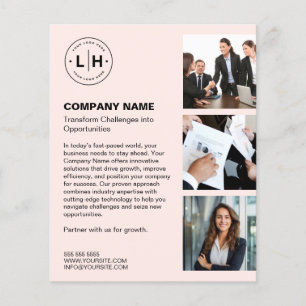Flyer Logotipo personalizado Foto moderna empresa