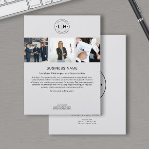 Flyer Logotipo Personalizado Moderno Foto Corporativa Em