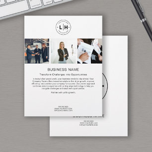 Flyer Logotipo Personalizado Moderno Foto Empresa Corpor