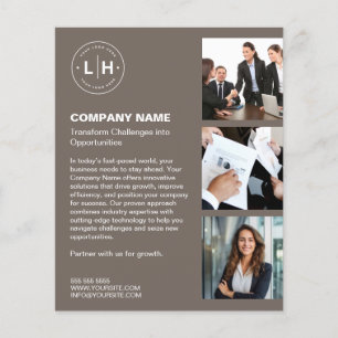 Flyer Logotipo Personalizado Moderno para Empresa