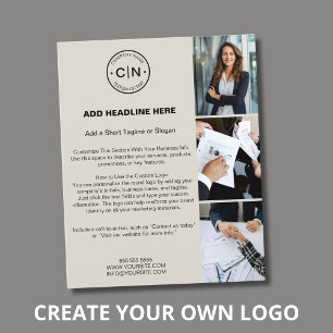 Flyer Logotipo Personalizado Moderno Profissional Empres