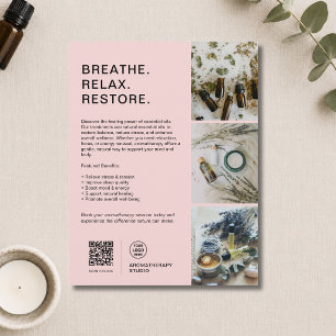 Flyer Logotipo Personalizado Negócios de Spa de Aromater
