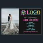 Flyer Logotipo rosa preto Fotografias Promo Pequena Empr<br><div class="desc">Folhetos de marketing preto, amarelo e rosa quente para sua pequena empresa personalizados com logotipo, fotos, código QR e texto personalizado. Folhetos promocionais personalizados para sua pequena empresa, talvez fotografia, paisagens, beleza, bem-estar e muito mais. Adicione fotos, endereço, mídia social, número de telefone e quaisquer informações que seus clientes e...</div>