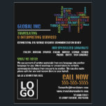 Flyer Logotipo, tradutor e intérprete<br><div class="desc">Logotipo,  Tradutor E Folhetos De Publicidade Intérprete Da Loja De Cartão de visita.</div>