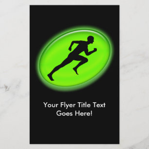 Flyer Logotipo verde da malhação do fulgor