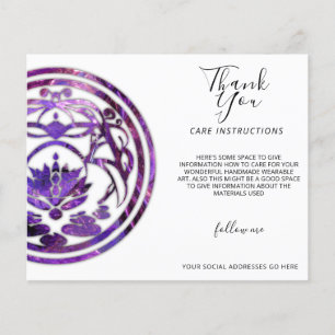 Flyer Lótus Serenidade Design Mandala Roxo