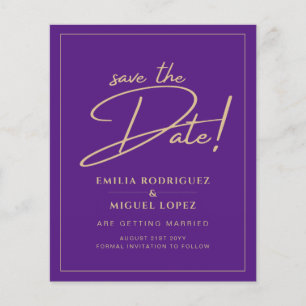 Flyer Lowest BUDGET GOLD TEXT Modern Save The Dates