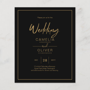 Flyer LOWEST BUDGET Gold Text Script Elegant Modern