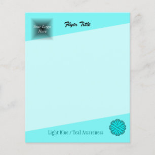 Flyer Lt Blue / Teal Flower Ribbon por Kenneth Yoncich