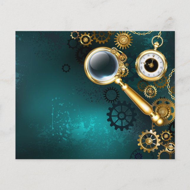 Flyer Lupa no estilo Steampunk (Frente)