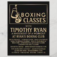 Luvas de Boxing Pretas e Douradas, Anúncio de Clas