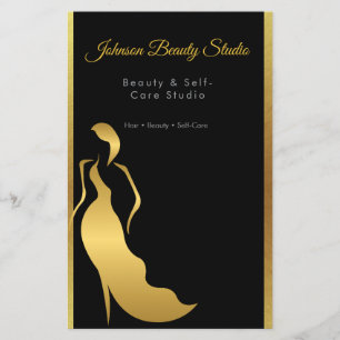 Flyer Luxo Preto & Ouro Minimal Luxo