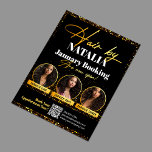Flyer Luxury Dourado Cabelo Salão Promo<br><div class="desc">Anuncie suas aberturas com este sofisticado panfleto de salão de cabelo. A sua design de ouro e preto, que se chama a atenção, irá certamente chamar a atenção. Imagens de alta qualidade exibem lindamente seus serviços de cabeleireiro. Este folheto o ajudará a atrair novos clientes e gerar entusiasmo para seus...</div>