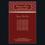 Flyer Luxury Red Quilly Modern Dourada Beauty Salon Spa<br><div class="desc">Luxury Red Quilted Modern Dourado Beauty Salon Spa Brochuras.</div>