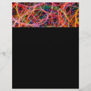 FLYER LUZ COLORIDA LOOPS PRETO DIGITAL DE FUNDO